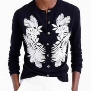 Jcrew Jackie Palm Cardigan